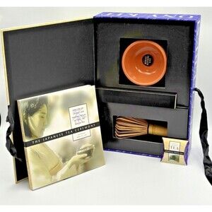 "The Japanese Tea Ceremony" Gift, A Complete Set with Cup, Tea, Whisk & Book NOB